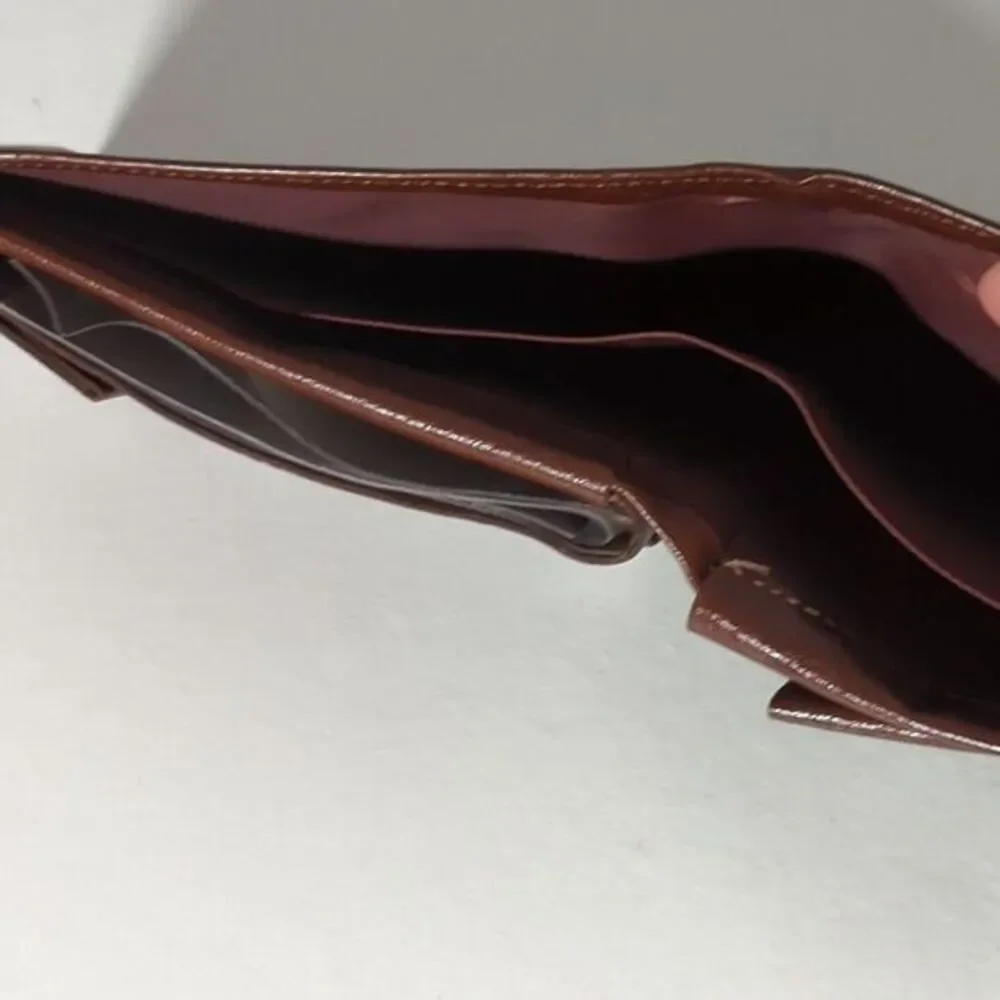 VTG Princess Gardner Calfskin Bifold Billfold‎ Wallet Brown Leather 3.5x5 Retro